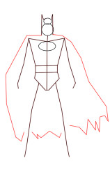 How to draw a batman step by step - Step 3