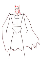 How to draw a batman step by step - Step 4