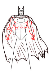 How to draw a batman step by step - Step 6