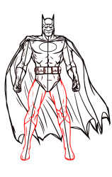 How to draw a batman step by step - Step 8
