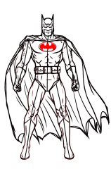 How to draw a batman step by step - Step 9