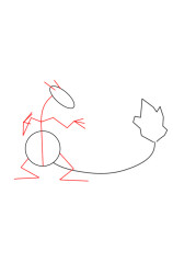 How to draw charizard step by step - Step 2