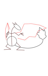 How to draw charizard step by step - Step 3