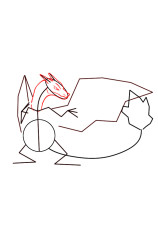 How to draw charizard step by step - Step 4