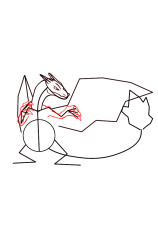 How to draw charizard step by step - Step 5