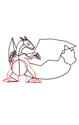 How to draw charizard step by step - Step 6