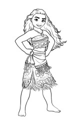 How To Draw Moana  Disney Princess - Step 8