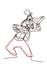 How to draw goofy step by step - Step 5