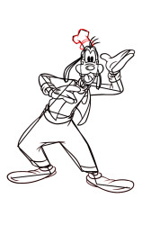 How to draw goofy step by step - Step 7