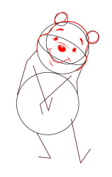 How to draw winnie the pooh characters step by step - Step 4