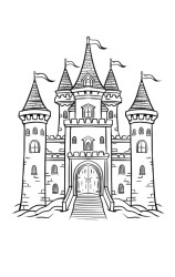 How to draw a castle step by step - Step 10