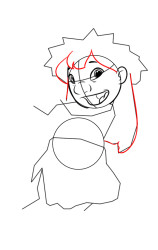 How to draw lilo step by step - Step 4