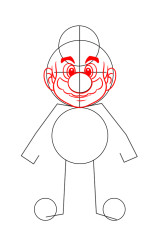 How to draw mario characters step by step - Step 3