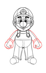 How to draw mario characters step by step - Step 6