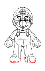How to draw mario characters step by step - Step 7
