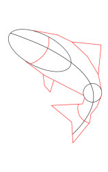 How to draw a trout - Step 3