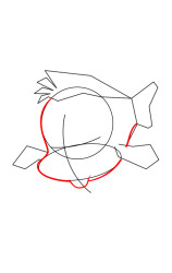 How to draw flounder - Step 3