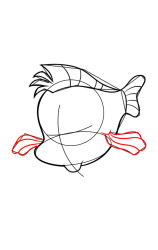 How to draw flounder - Step 6