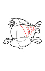 How to draw flounder - Step 7