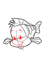 How to draw flounder - Step 8