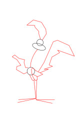 How to draw road runner - Step 2