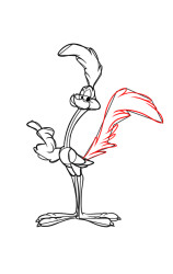 How to draw road runner - Step 8