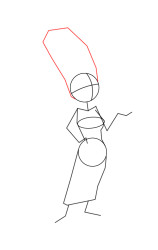 How to draw marge simpson - Step 3