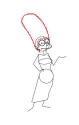 How to draw marge simpson - Step 5