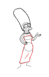 How to draw marge simpson - Step 8