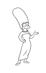 How to draw marge simpson - Step 10