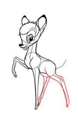 How to draw bambi step by step - Step 8