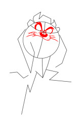 Tasmanian devil how to draw step by step - Step 3