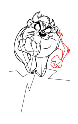 Tasmanian devil how to draw step by step - Step 7