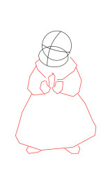 How to draw Mrs Claus - Step 2