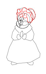 How to draw Mrs Claus - Step 5