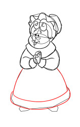 How to draw Mrs Claus - Step 7
