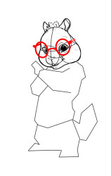 How to draw alvin and the chipmunks - Step 6