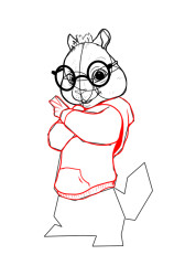 How to draw alvin and the chipmunks - Step 7