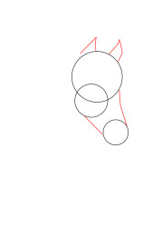 How to draw a horse head - Step 2
