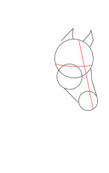 How to draw a horse head - Step 3