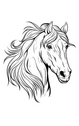 How to draw a horse head - Step 9