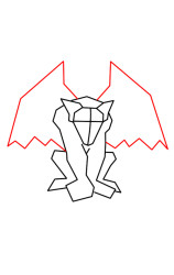 How to draw a gargoyle - Step 3