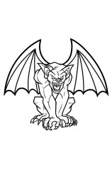 How to draw a gargoyle - Step 10
