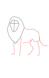 How to draw a lion easy - Step 2