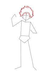 How to draw Deku - Step 3