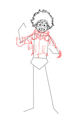 How to draw Deku - Step 5