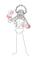 How to draw Deku - Step 6