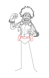How to draw Deku - Step 7