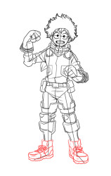 How to draw Deku - Step 9