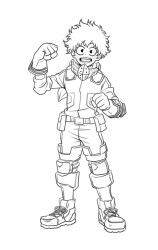 How to draw Deku - Step 10